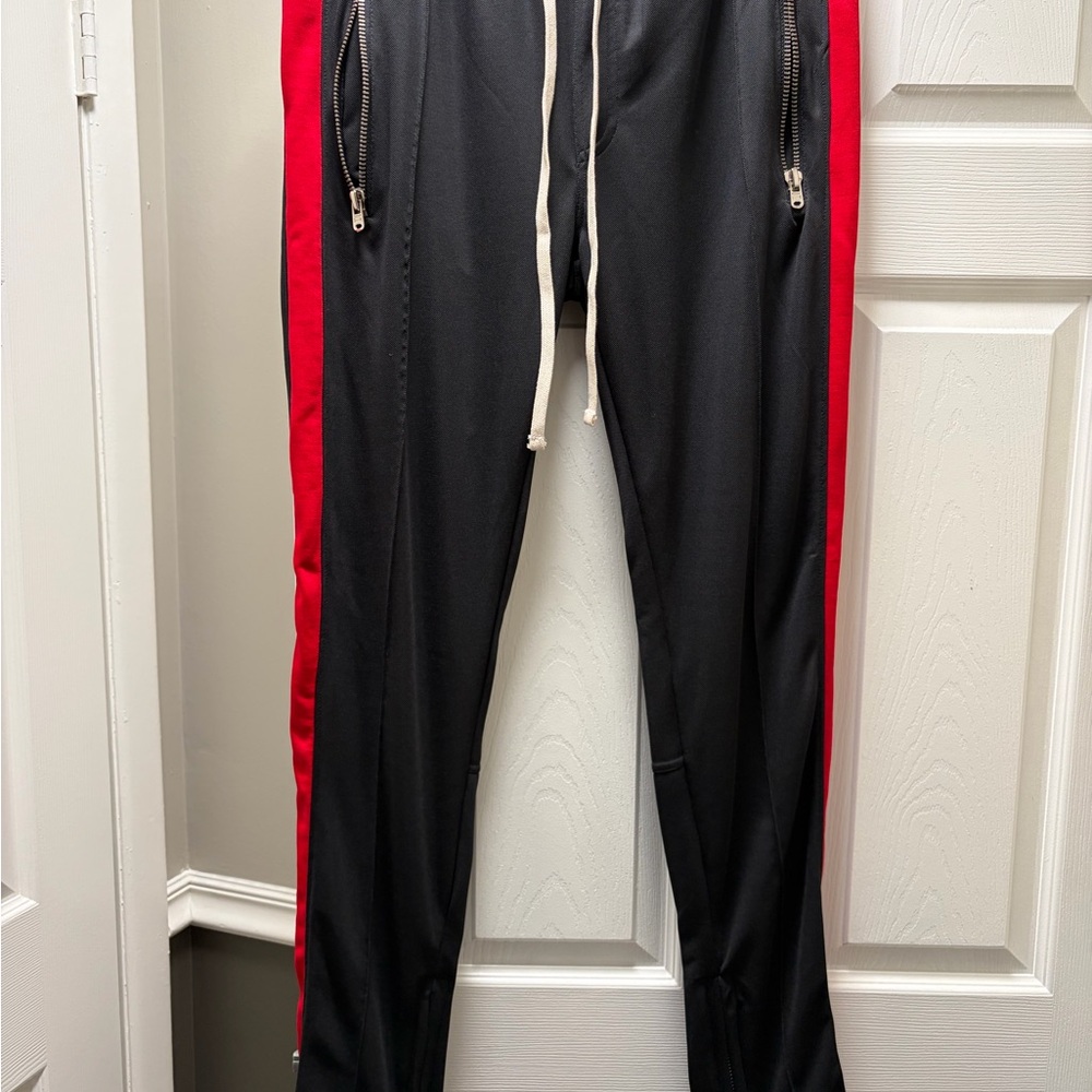 MNML Black and Red Joggers (similar to fear of god)